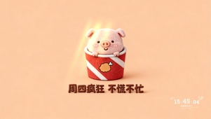 周四毛绒可爱猪猪