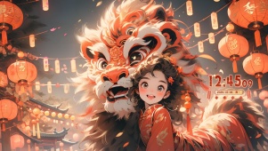 舞狮女孩