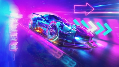 4K炫酷 赛博朋克 赛车