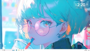 蓝发少女