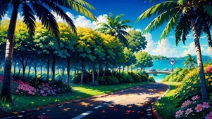 夏日通往海的道路