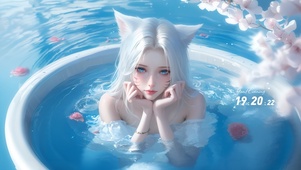 银发白狐少女