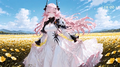 唯美樱花花海少女