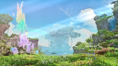 4K唯美治愈梦幻彩虹森林