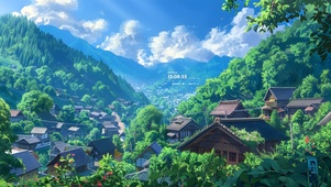 深山从中小屋