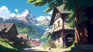 治愈雪山下的小镇