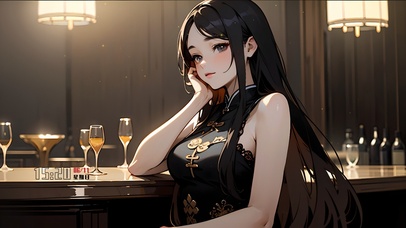 小清新长发女生