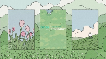 超萌兔兔护眼壁纸