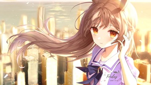 可爱长发女孩