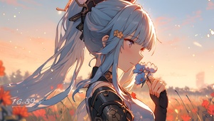 神里绫华 夕阳下