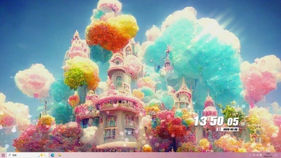 治愈梦幻城堡桌面主题