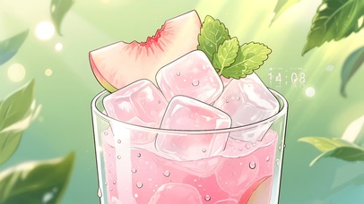 清新冰爽蜜桃汁