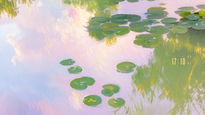 4K 湖面倒影五彩天空