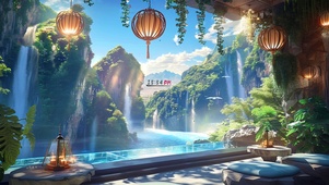 壮丽山川瀑布