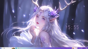 唯美治愈麋鹿少女