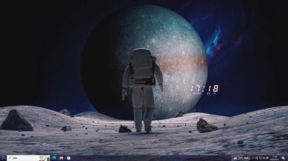 太空人漫步—【主题桌面】