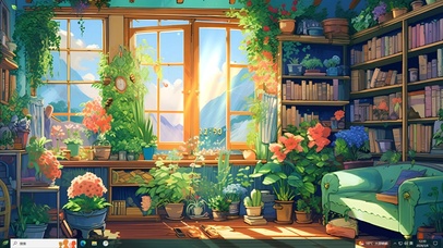 阳光绿植书房