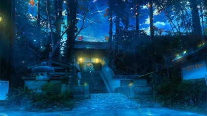 4k 治愈唯美清晨林间神庙