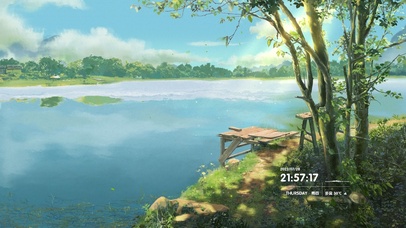 4K 乡村夏日湖边