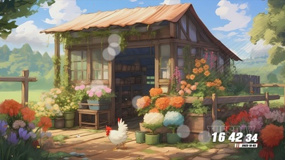 护眼蓝天白云景色