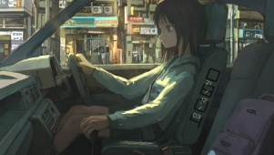 车内少女