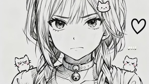 线稿少女kuroha欲语