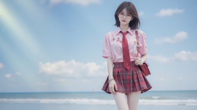 简约护眼美女壁纸