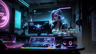 4K赛博朋克房间230408