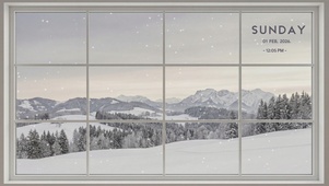 假窗户 雪景（时钟版）