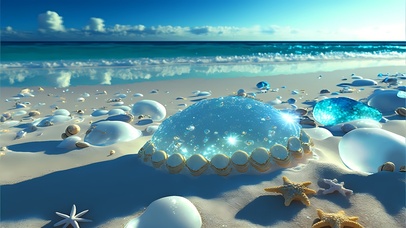 唯美清新海洋宝石