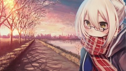 fate眼镜saber日落唯美