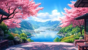 午后樱花后院