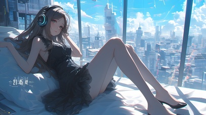 4K纯欲黑裙少女