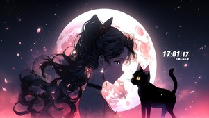 月亮女孩水手月亮和猫