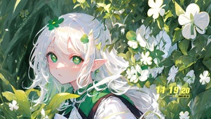 银发精灵少女