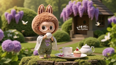 Labubu的花园茶会