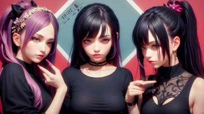 唯美清纯三姐妹