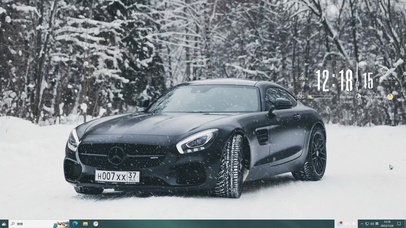 雪中奔驰—【主题桌面】