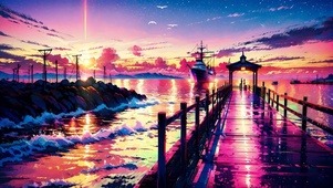 海边木栈道