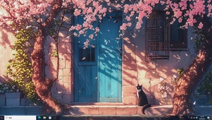 治愈猫猫插画-桌面主题