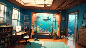 4K唯美海底房间