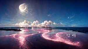 浪漫粉色金海线