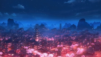 4K唯美治愈樱花古城