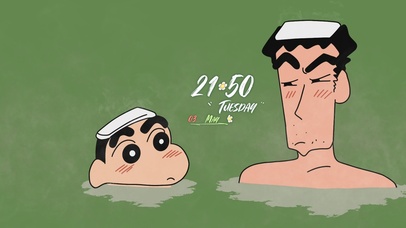 蜡笔小新泡温泉