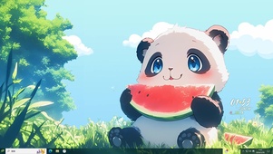 熊猫吃瓜