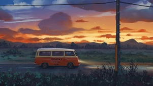 夕阳小路