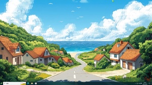 春天乡村海景主题