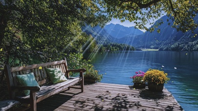 海边护眼AI壁纸