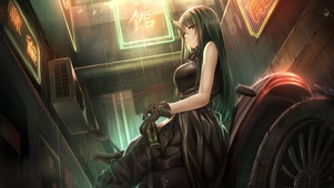雨天美女