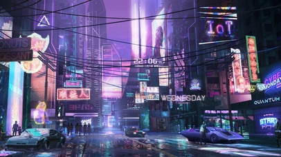 4K赛博朋克街道